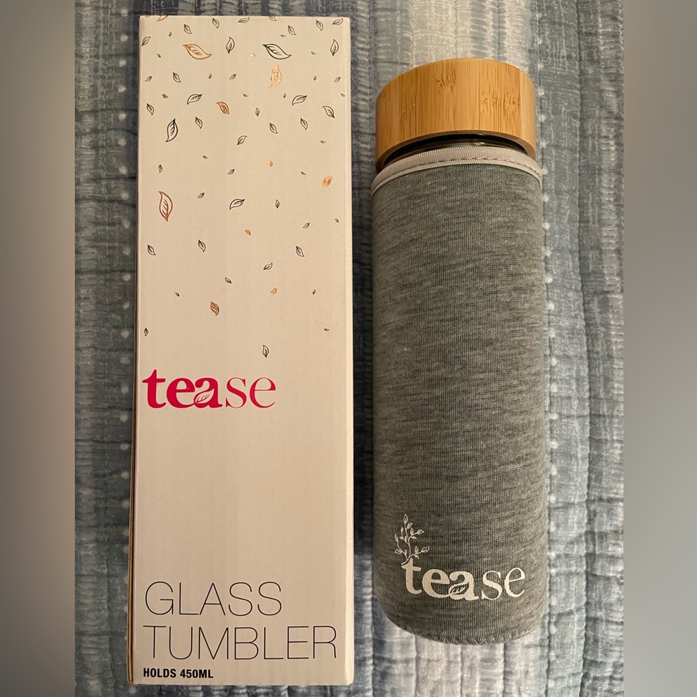 New Tease 3 in 1 Sustainable Glass and Bamboo Tea Tumbler Diffuser